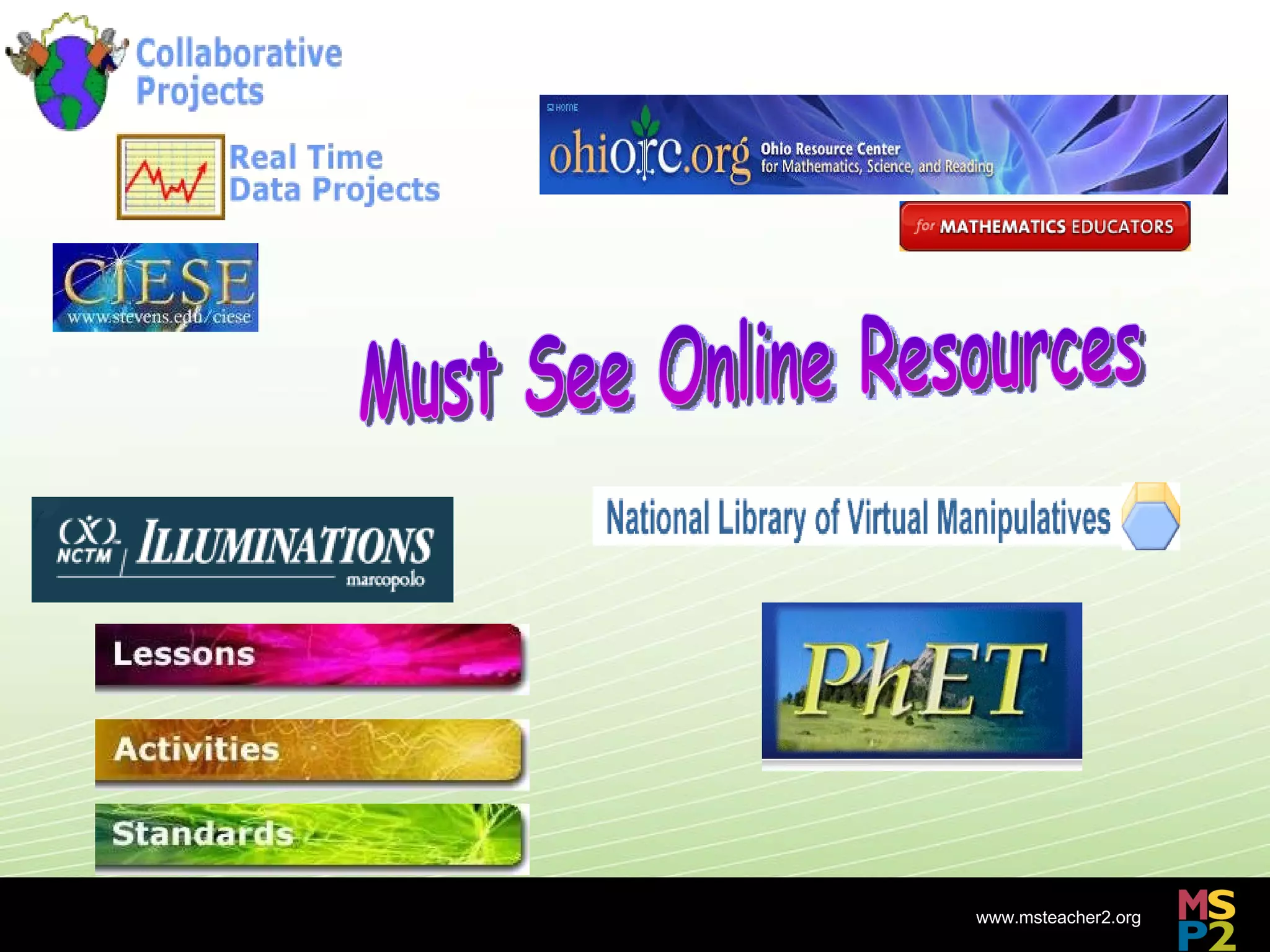 Must See Online Resources 
