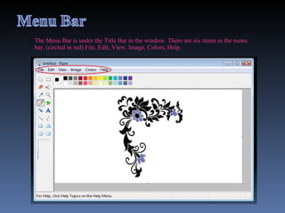 Paint Main Menu Ms Paint Tutorial | PPT