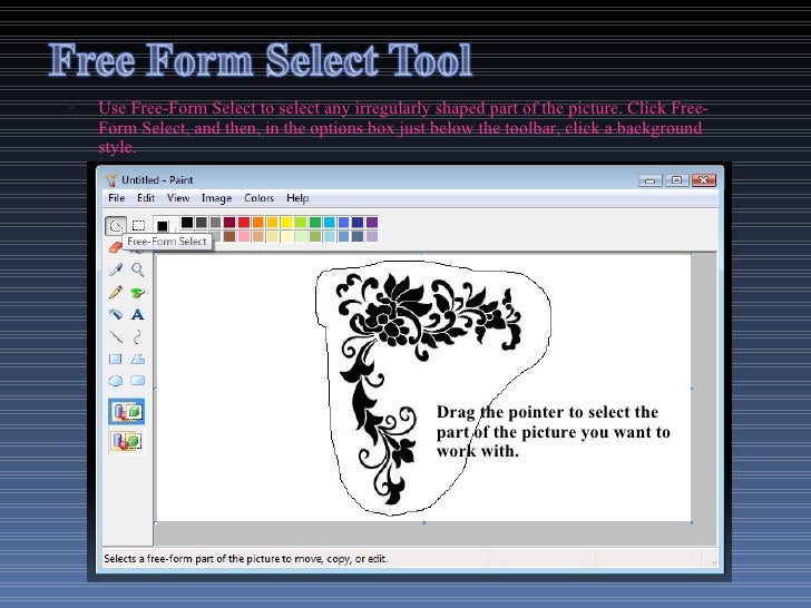 ms paint tutorial paint net free form select