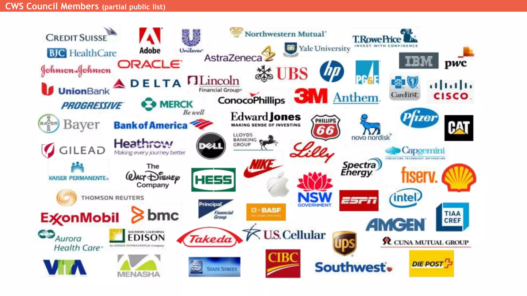 CWS Council Members (partial public list)
 