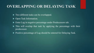 Identifying Task Overlaps Introduction to Microsoft Project 2010 | PPTX