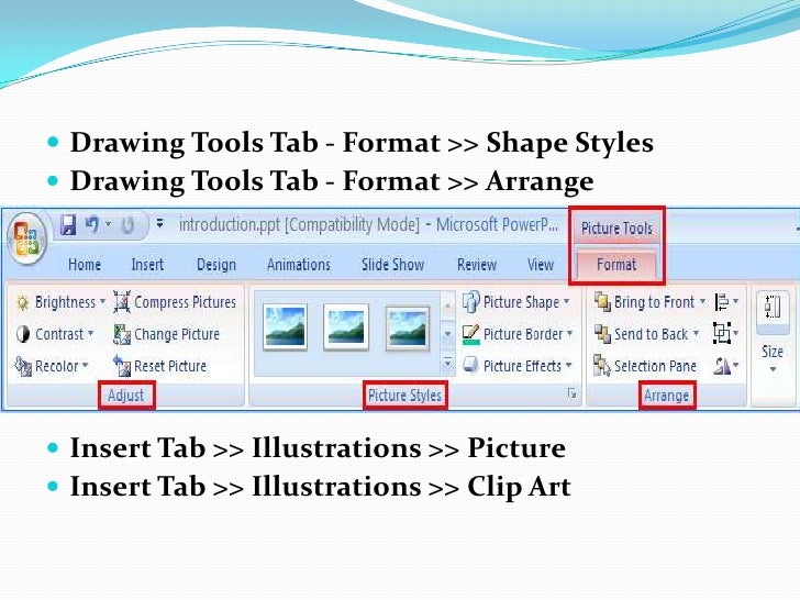 ms powerpoint picture tools format tab powerpoint