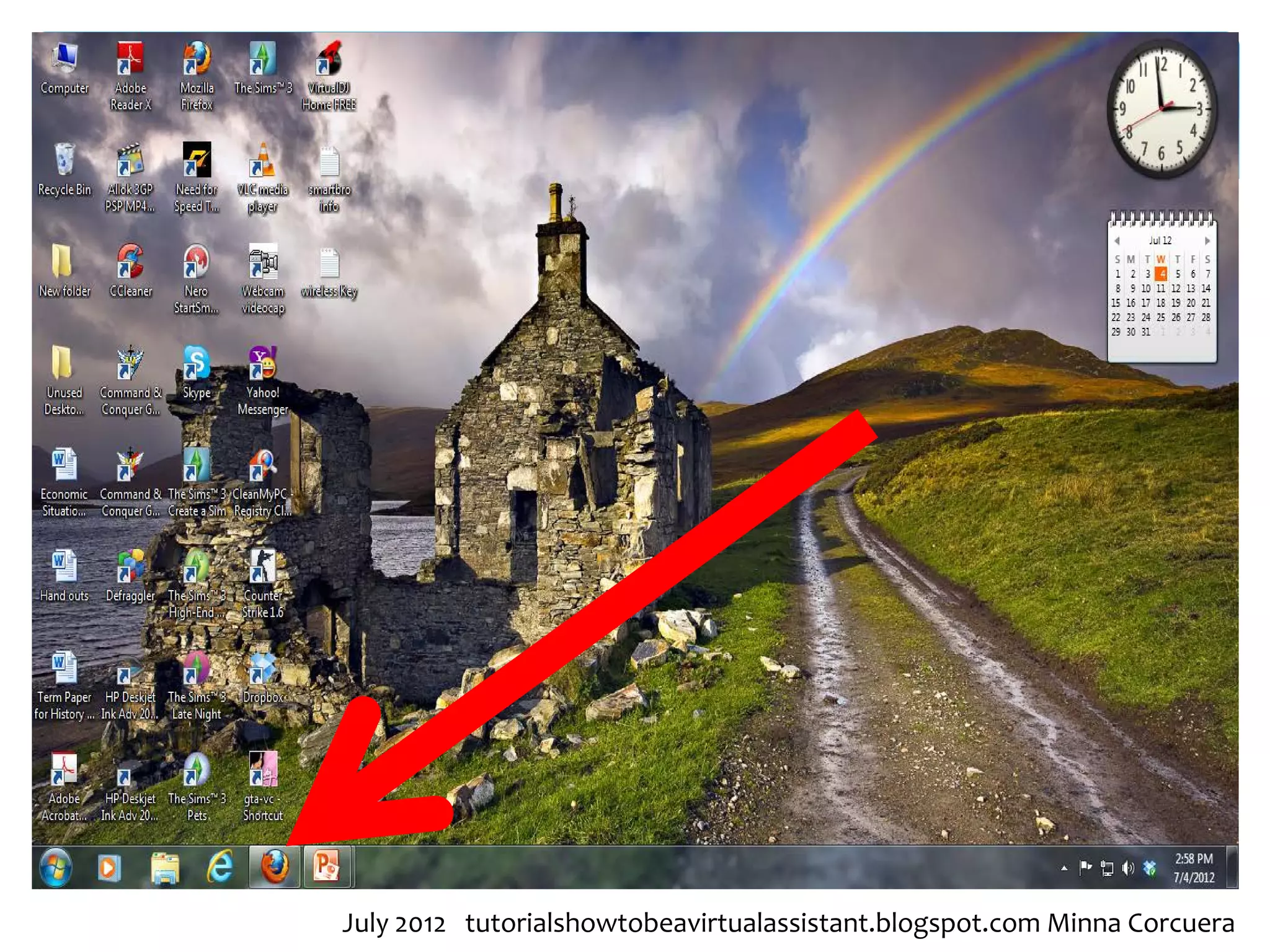 July 2012 tutorialshowtobeavirtualassistant.blogspot.com Minna Corcuera
 