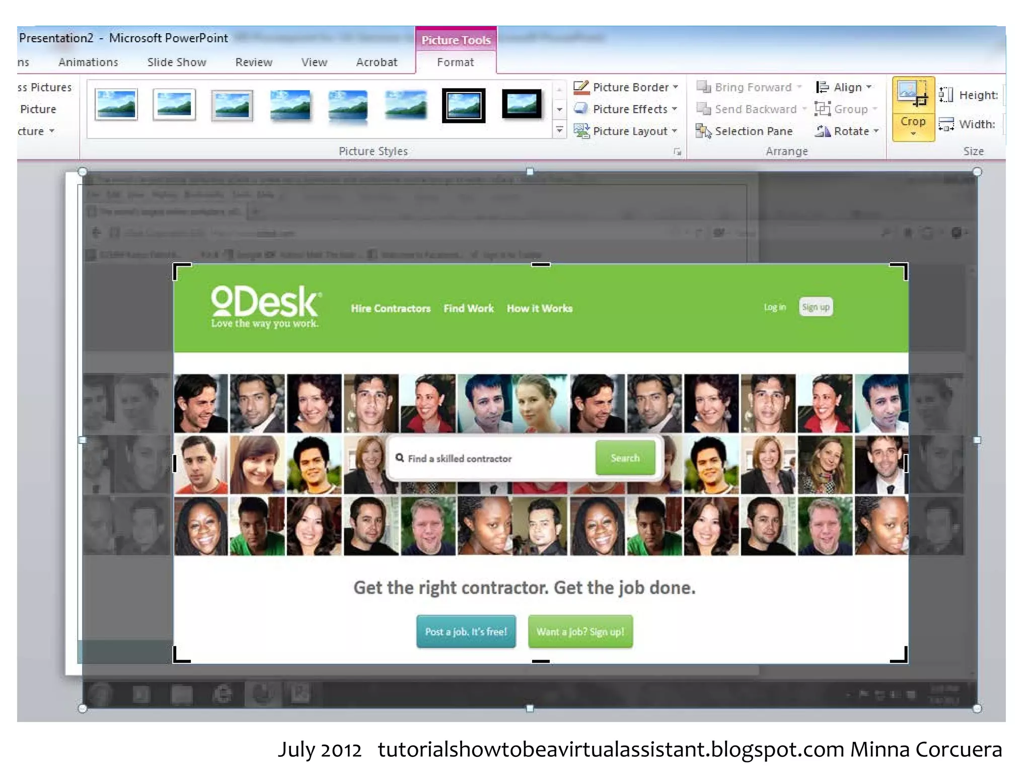 July 2012 tutorialshowtobeavirtualassistant.blogspot.com Minna Corcuera
 