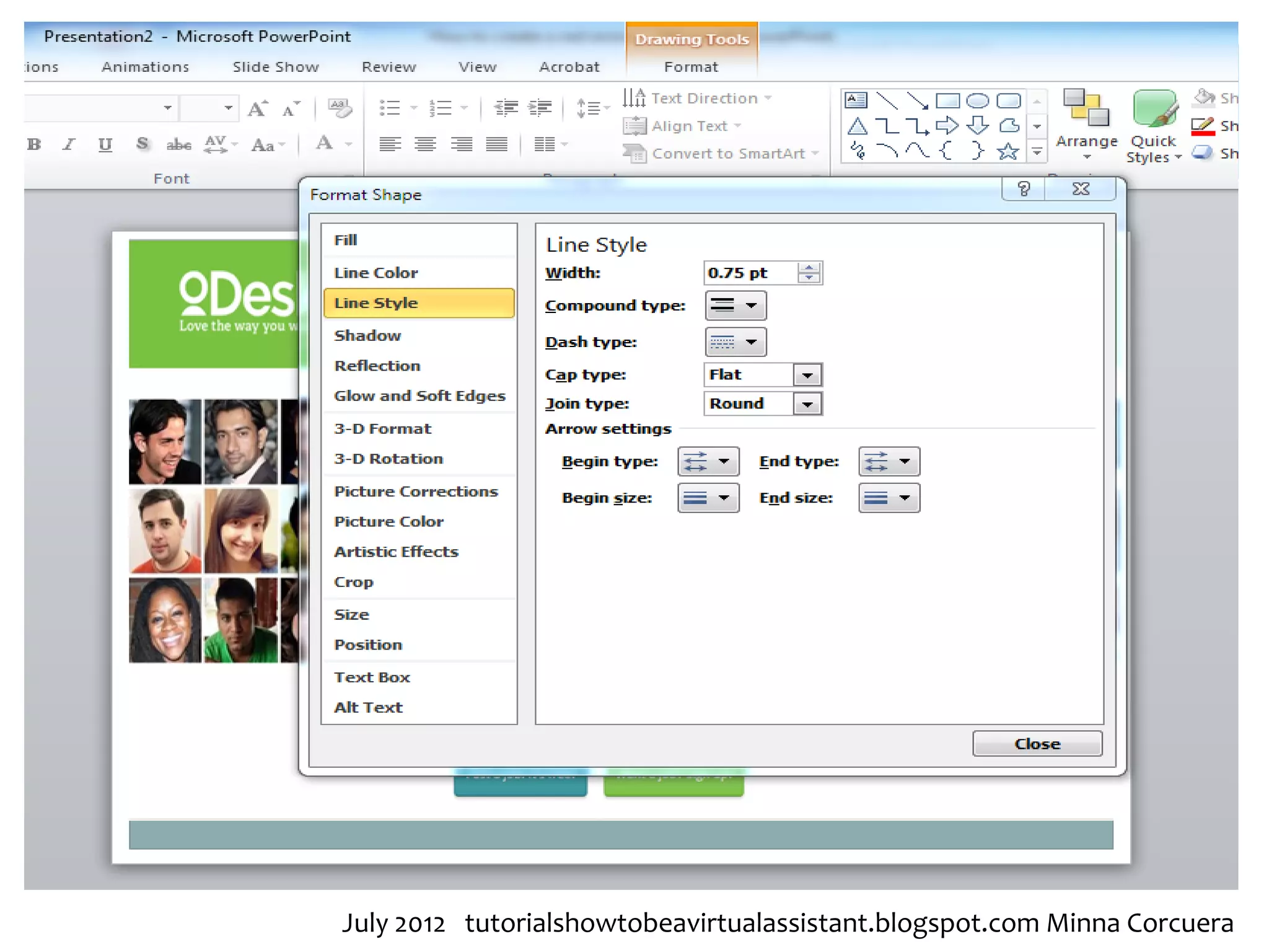 July 2012 tutorialshowtobeavirtualassistant.blogspot.com Minna Corcuera
 