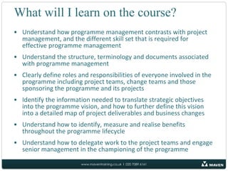 Source and manage available programme resources and resource conflicts