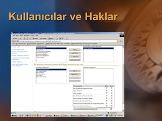 Proje Temeli Kaydetmekİzle (Track) seçeneği altından proje temeli kaydı yapılır.Daha sonra olan değişiklikler kolayca izlenir.
