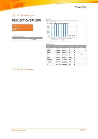 Vincent ISOZ
Microsoft Project 597/935
12.6.12.4.1 Project Overview
12.6.12.4.2 Work Overview
 