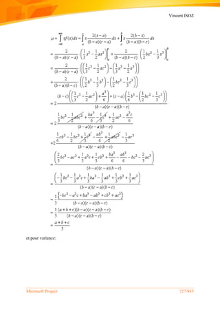 Vincent ISOZ
Microsoft Project 727/935
et pour variance:
 