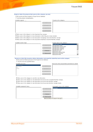 Vincent ISOZ
Microsoft Project 785/935
 