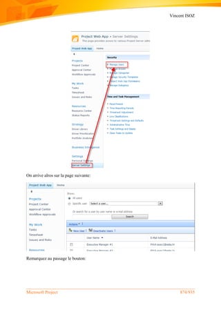 Vincent ISOZ
Microsoft Project 874/935
On arrive alros sur la page suivante:
Remarquez au passage le bouton:
 