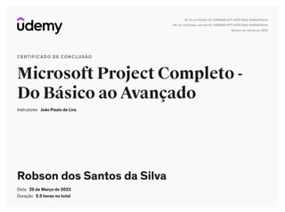 Microsoft Project Completo - Do Básico ao Avançado