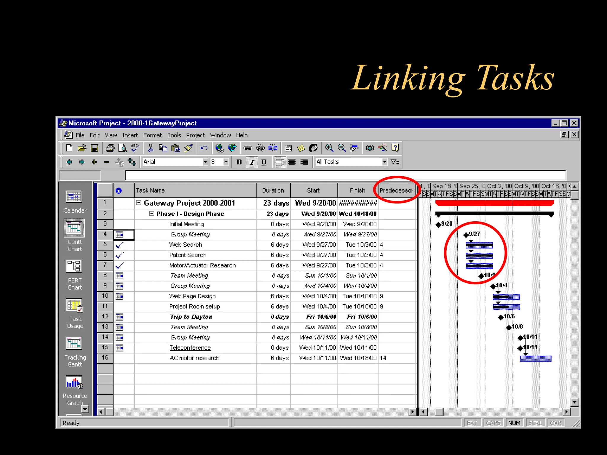 Linking Tasks
 