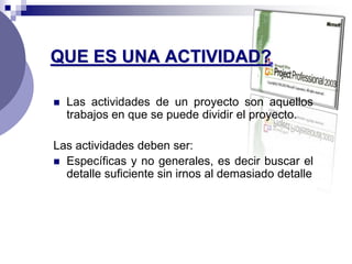 Tutorial de Ms Project | PPTX