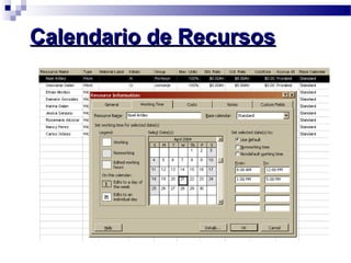 CCaalleennddaarriioo ddee RReeccuurrssooss 
 