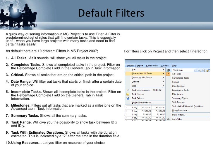 ms project 2007 sample projects