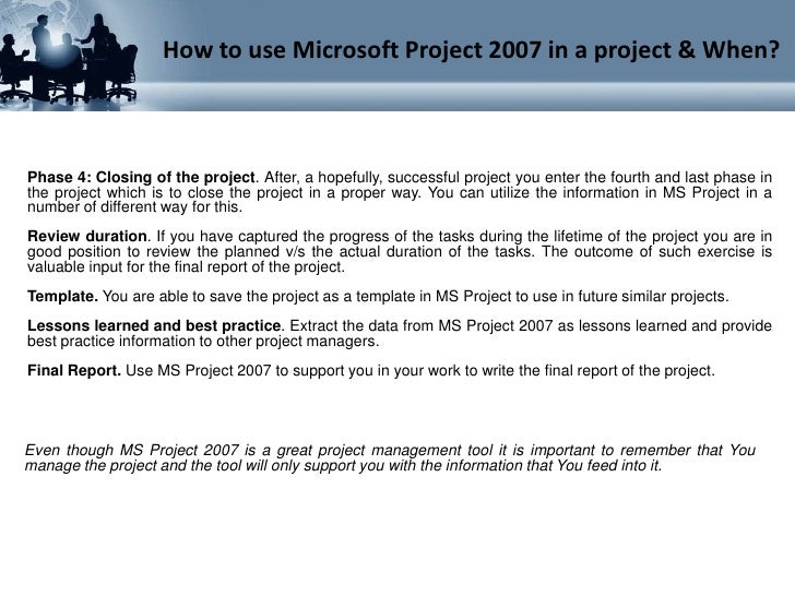 ms project 2007 sample projects