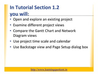 Ms project 2010 tutorial 1 | PDF