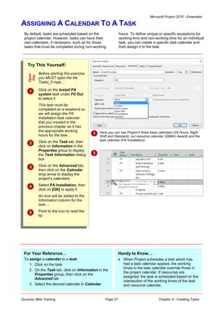 Project Standard 2016 Inactivate Task MsProject 2016 Essentials Course Manual.pdf