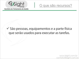  Gestão dos RECURSOS HUMANOS do projeto