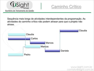 FasesINICIAÇÃO – Autorizar o projeto ou a nova fase.PLANEJAMENTO – Definir e refinar os objetivos do projeto e selecionar a melhor alternativa de ação para alcançá-los.EXECUÇÃO – Coordenar pessoas e outros recursos para realizar o plano.CONTROLE – Assegurar que os objetivos do projeto estão sendo atingidos, através da monitoração regular do seu progresso. Identificar variações da situação real versus planejada e tomar ações corretivas quando necessário.ENCERRAMENTO – Formalizar a aceitação do projeto ou fase e encerrá-lo de forma organizada.