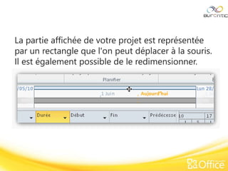 La partie affichée de votre projet est représentée
par un rectangle que l'on peut déplacer à la souris.
Il est également possible de le redimensionner.
 