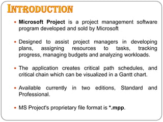 Ms project presentation | PPT