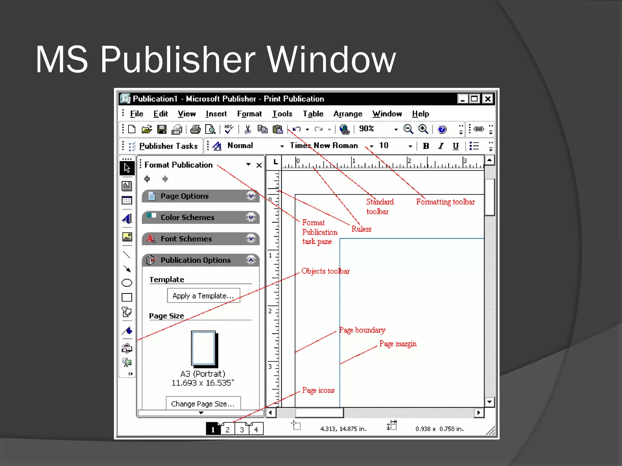 Ms publisher parts and functions PPSX