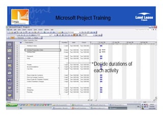 Microsoft Project Beginners Workshop | PDF