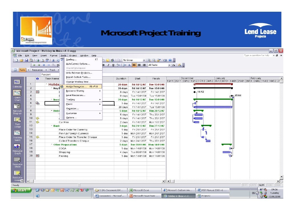 microsoft project seminar