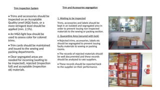 M&S Quality Management Training about M&S SOP | PPTX