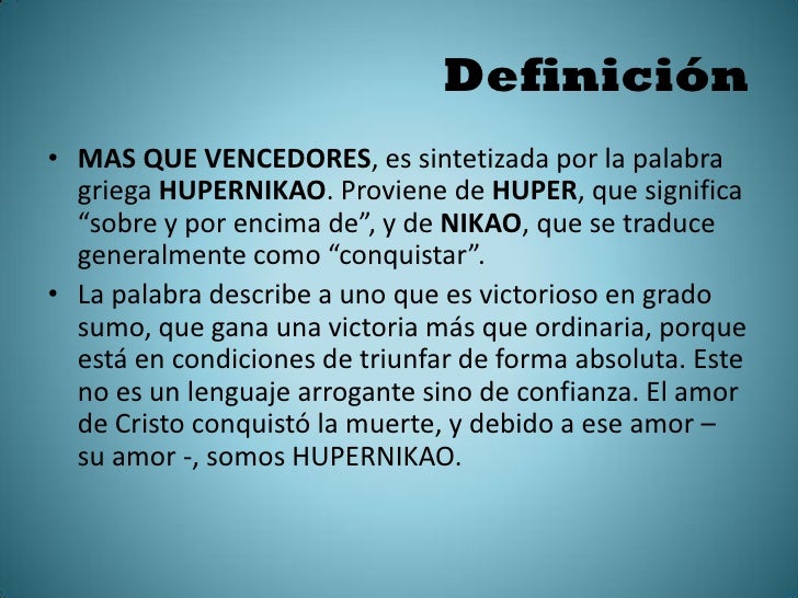 Más que vencedor
