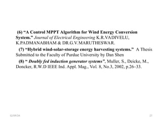 MPPT CONTROL FOR WIND ENERGY CONVERSION SYSTEM | PPT