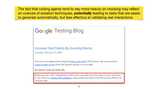 Isolation Testing Mocking Are Coding Agents Generating Over-Mocked Tests? An Empirical Study (MSR ...