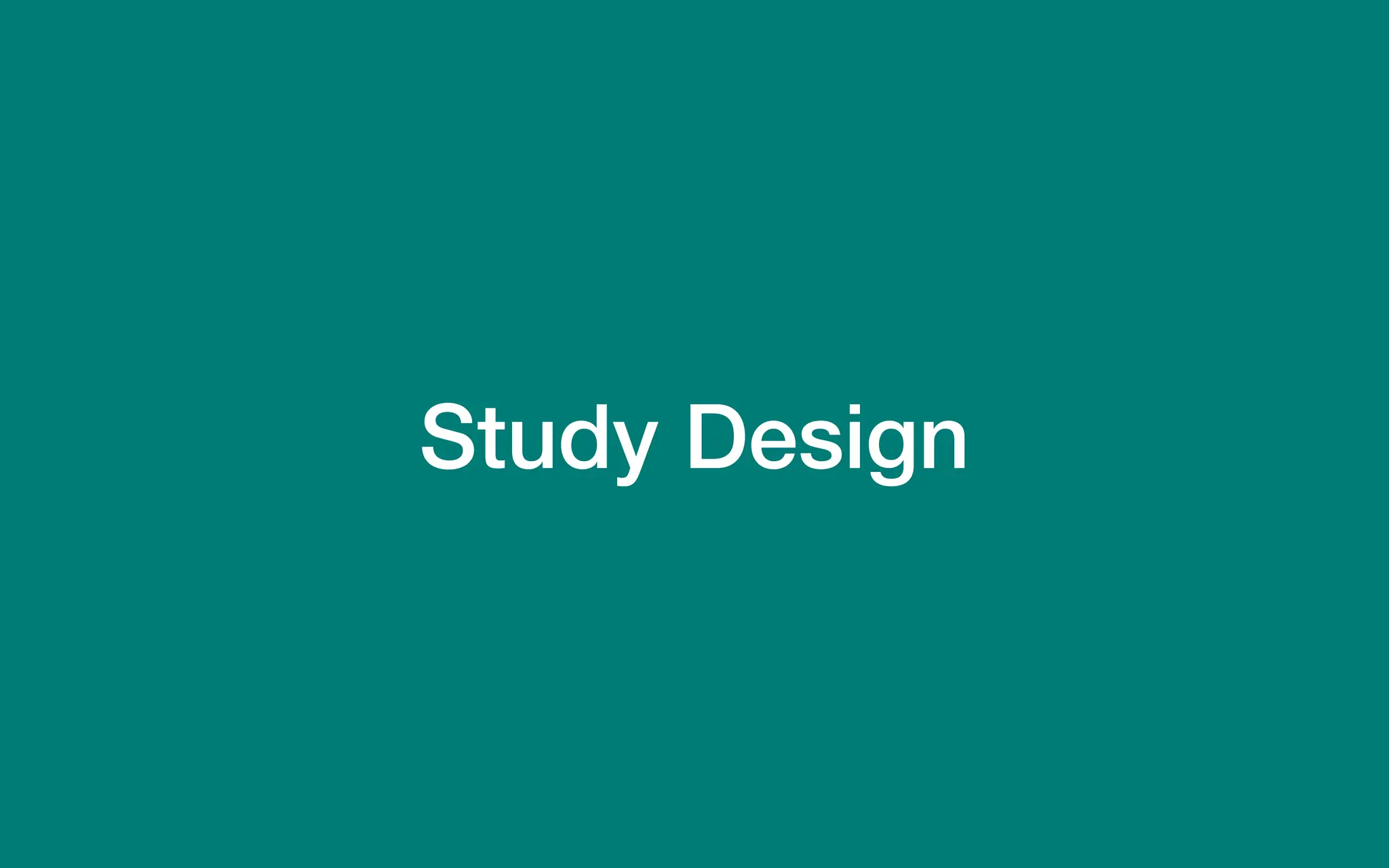 Study Design
 