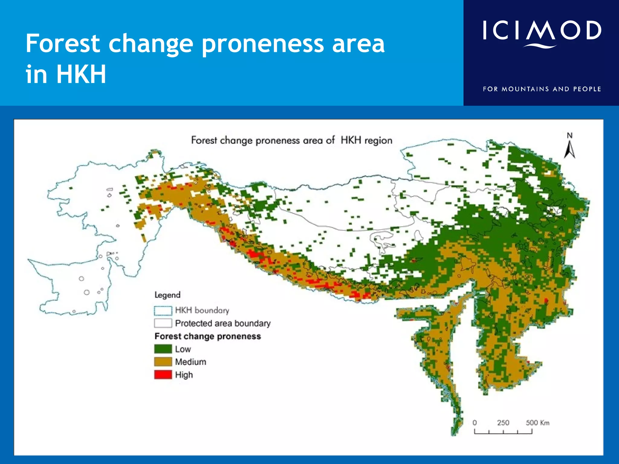 Forest change proneness area
in HKH
 