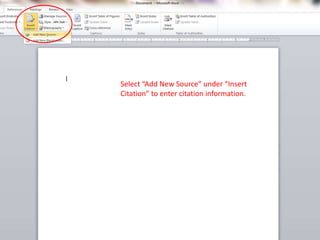 Tips for building reference pages using MS Word | PPTX
