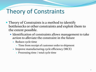 Theory Of Constraints Ppt