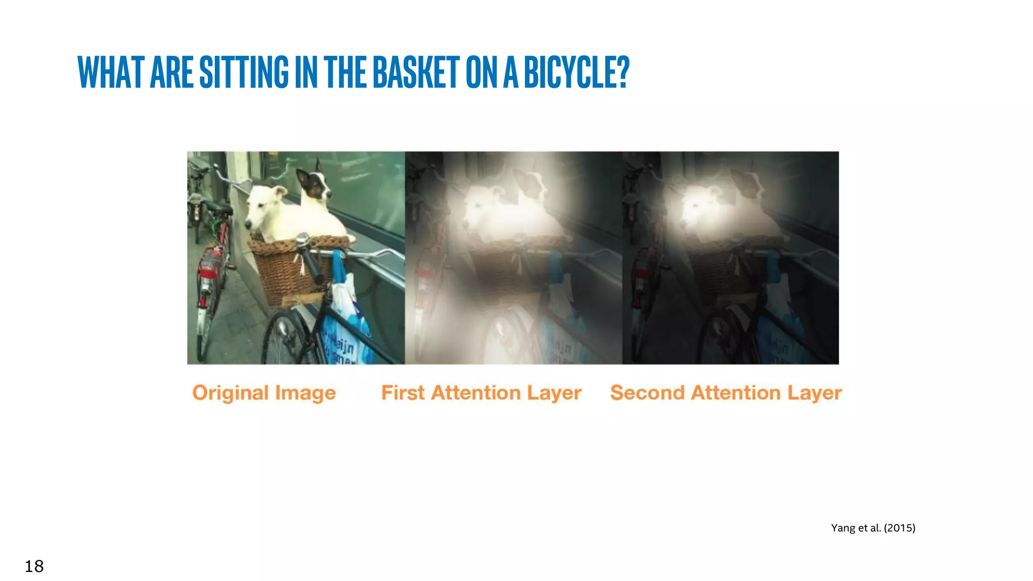 18
Yang et al. (2015)
Whataresittinginthebasketonabicycle?
 