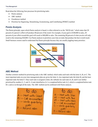 Parado Method Participant Guide time management | PDF