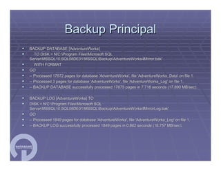 SQL Server Workshop Paul Bertucci