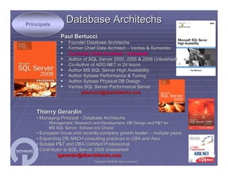 SQL Server Workshop Paul Bertucci