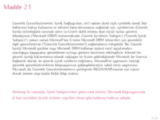 Microsoft Son Kullanıcı Lisans Sözleşmesi