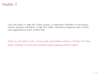 Microsoft Son Kullanıcı Lisans Sözleşmesi