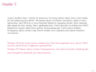 Microsoft Son Kullanıcı Lisans Sözleşmesi