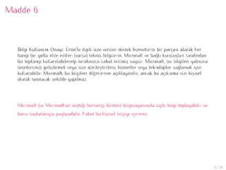 Microsoft Son Kullanıcı Lisans Sözleşmesi