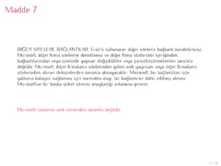 Microsoft Son Kullanıcı Lisans Sözleşmesi