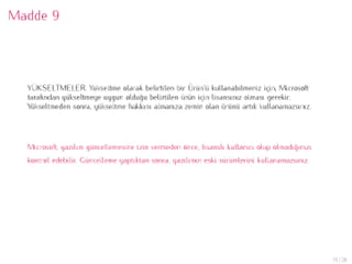 Microsoft Son Kullanıcı Lisans Sözleşmesi