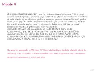 Microsoft Son Kullanıcı Lisans Sözleşmesi