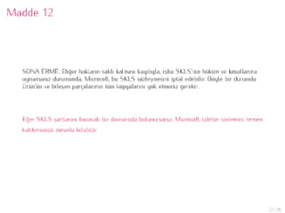 Microsoft Son Kullanıcı Lisans Sözleşmesi